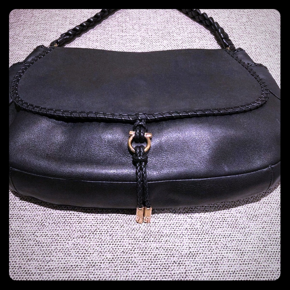 Salvatore Ferragamo black shoulder handbag